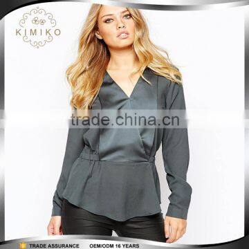 OEM Service Supply Latest Fashion Blouse Design for Ladies