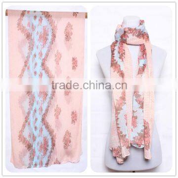 2015 Custom Fancy Design Fashion Scarf Silk Large Suzhou Scarf,180*110 Ethnic Women Scarf