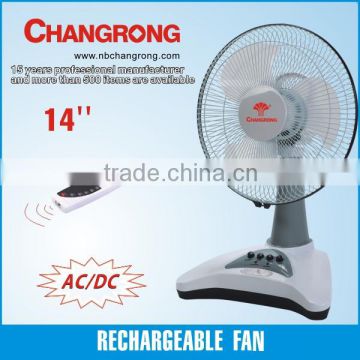 CHANGRONG 14'' rechargeable emergency fan with LED light & remote control