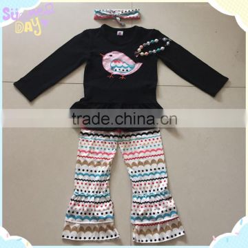 2016 hot sale western kids coat matching pants 4pcs chicken easter clothing