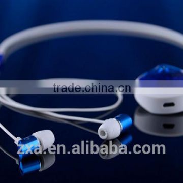 Hot selling best retractable Bluetooth necklace headphone wireless earphone mp3 player.