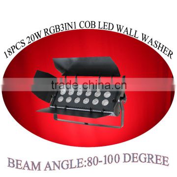 18*20W RGB 3 in 1COB led wall washer lighting