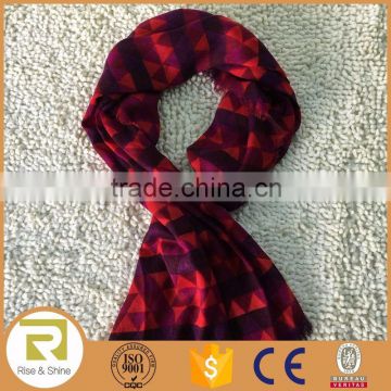 Wholesale 100% Acrylic Print fringed shawl scarf