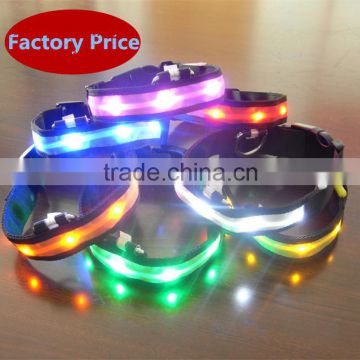 Pet Dog Collar Night Safety LED Light-up Flashing Glow In The Dark Electric LED Pets Cat Dog Collar
