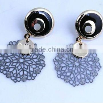 2013 new products sapphire blue snowflake earrings vners