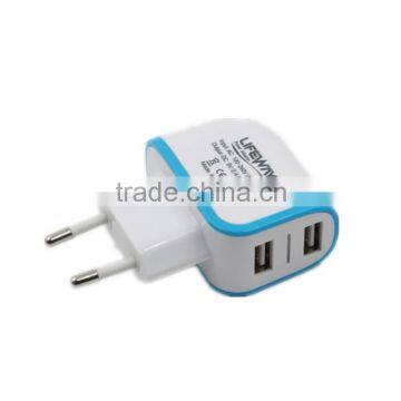 EU plug 5v 2.4a power adapter dual usb2.4a wall charger