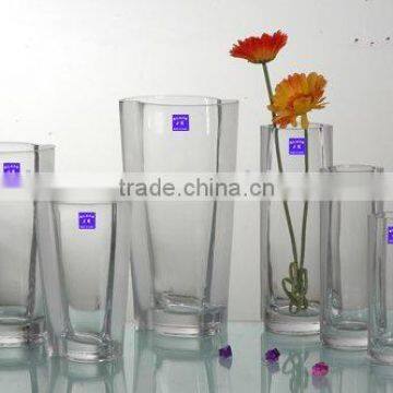 transparent delicate glass vase