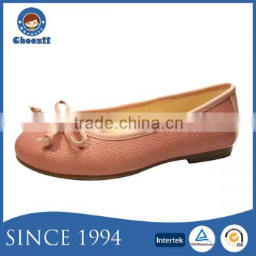 Guangzhou Customized Cheap Fancy Girls PU Material Flat Shoes with Bow Knot