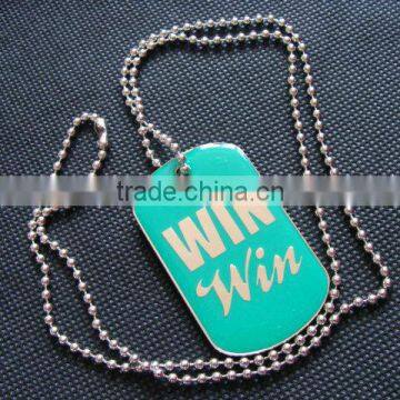 stainless dog tag epoxy border