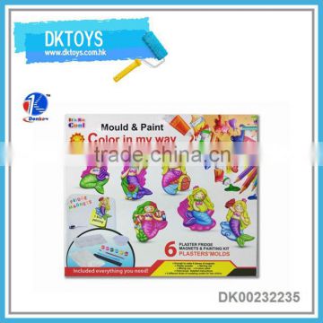 Denko Toys-Creative Craft Toy Fridge Magnet Mermaid Girl Plaster Paint Toy