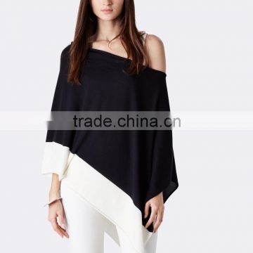 15PKCSP31 2016 knit cashmere poncho sweater for women