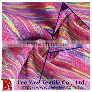 recycle PET spandex space dye jersey fabric