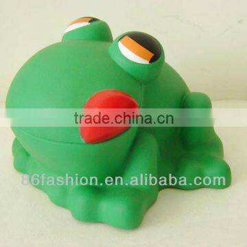 toy animated money bank,plastic frog shaped money box,PVC money box OEM