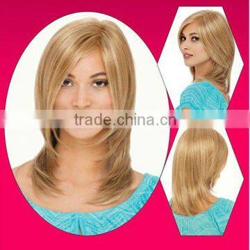 High quality heat resistant blonde straight lace wig