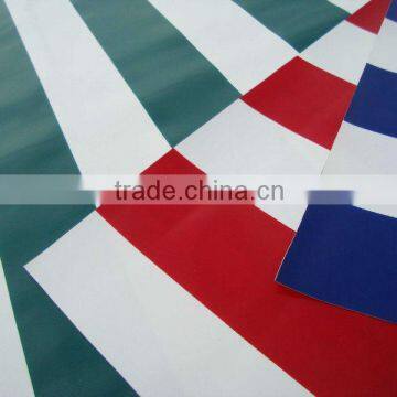 PVC stripe tarpaulin one side