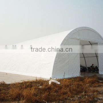 Dome style heavy equipment storage warehouse shelter