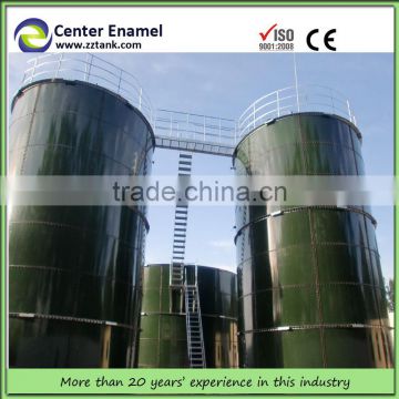 enamel coated stainless steel tanks for biogas plan, family biogas energy reactor green/white/blue color