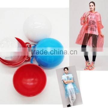 15122805 factory direct selling promotion mini poncho ball with keychain