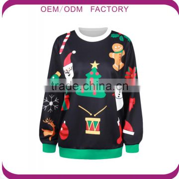 Christmas Sweaters Custom Womens Christmas Hoodies Digital Printing Christmas Jumpers wholesale