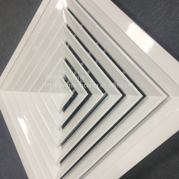 4 way supply square ceiling air diffuser with damper