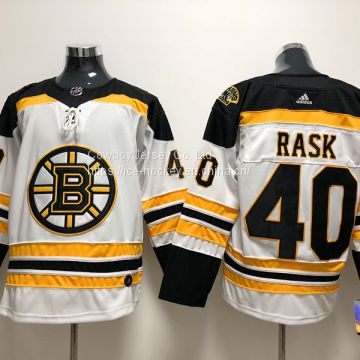 Boston Bruins #40 Rask White Jersey