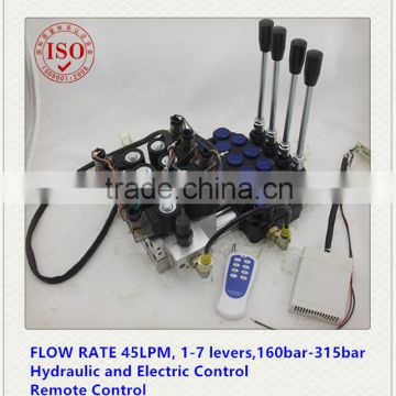 Z1293 electric control,hydraulic control,China importing electric-hydraulic control valve,1-8 spool manual control for tractor