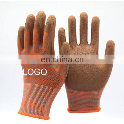 Customs wholesale industrial construction hand protection garden work safety nitrile foam coated gloves guantes de nitrilo
