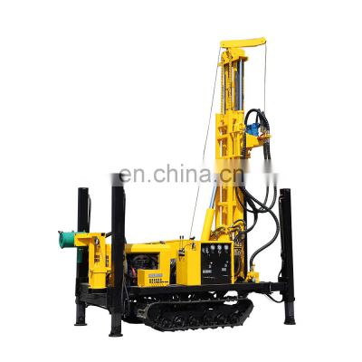 Hengwang HQZ-260L 260m Diesel Crawler Hard Rock Water Well Drilling Rig Machine With Air Compressor