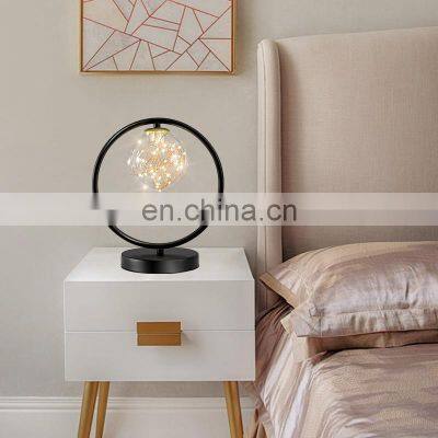 Modertn LED Table Light Creative Round Shape Ball Bedside Night Lights For Bedroom Hotel Living Room Gypsophila Nigh Lamps