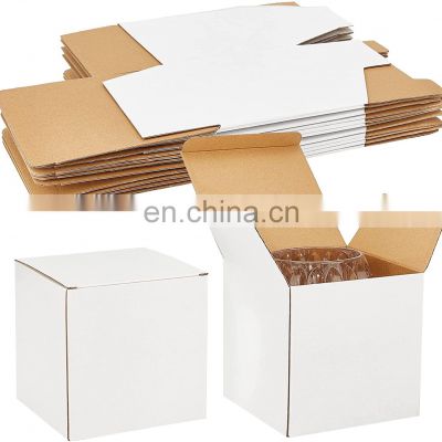 Wholesale China Supplier Custom Printed LOGO Corrugated Shipping Boxes Rigid Shipping Box white paper box