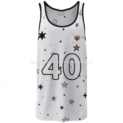 2023 hot 100% polyester basketball top with full customization