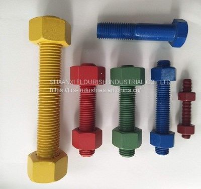 SIZE M6-M32 Colorful PTFE Coating Bolt And Nut Assembly