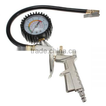 Pneumatic Wheel Tire Air Tyre Inflator Dial Pressure Gauge Inflator Pump