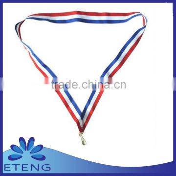 Wholesale price customzied neck dye printed medal ribbon for activities