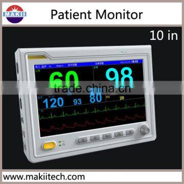 portble diagnosis 10.1 inch multiparameter patient monitor