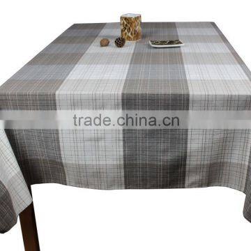 100% Polyester home use fashion check cheap table cloth
