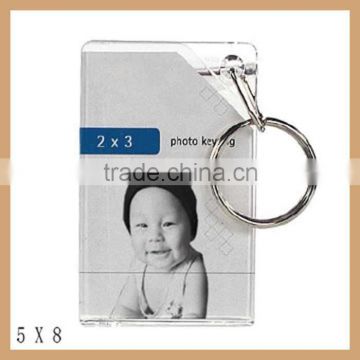 High quality fashion wholesale photo frame keychain for sale