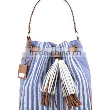 Cotton fabric ladys shoulder bag lady hand bag china manufacturer