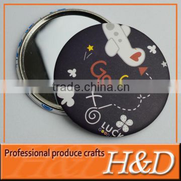 customized 6.8cm tin mini decorative pocket mirrors