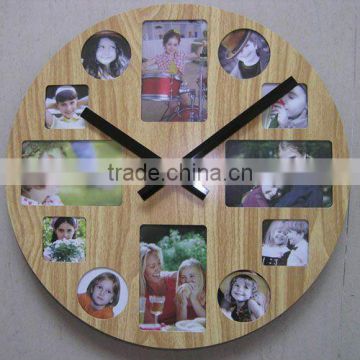 Metal photo frame clock