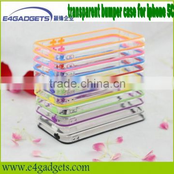 2013 New product transparent bumper case for iphone 5C, for iphone 5C bumper case