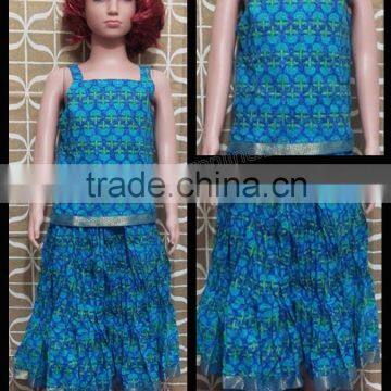 Summer Girls Beach Top And Skirt Sets