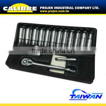 CALIBRE 15PC 3/8"Dr Deep Socket wrench set with Magnetic tray