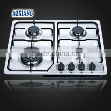 Factory SST Panel Gas Hob /4 burner stainless steel cooking hob XLX64S
