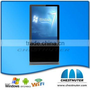 Shenzhen 55inch Full Hd Lcd 1920X1080 500cd/m2 indoor touch Screen totem of advertising touch monitor