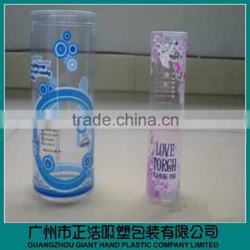 Wholesale PVC/PET/PP customized plastic cylinder packaging box