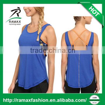 Ramax Custom Women Blank Dri Fit Gym Singlet Tank Top With Low Scooping Back Design
