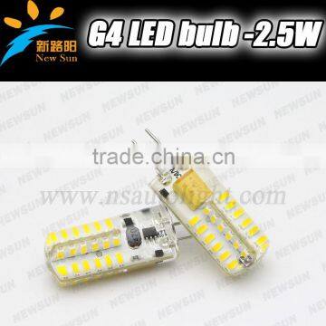 G4 Manufacturer high power 2.5w DC/AC 12V 48pcs SMD 3014 G4 led light/ residential lights replacement