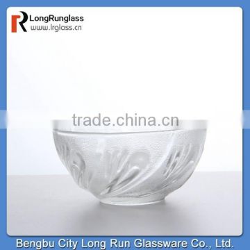 LongRun alibaba china bengbu carved pattern glass bowl for salad kitchenware 2015 new products