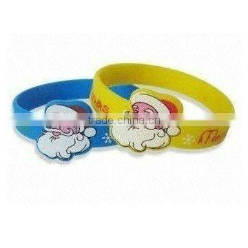 silicone 3D Christmas gifts wristband/bracelet
